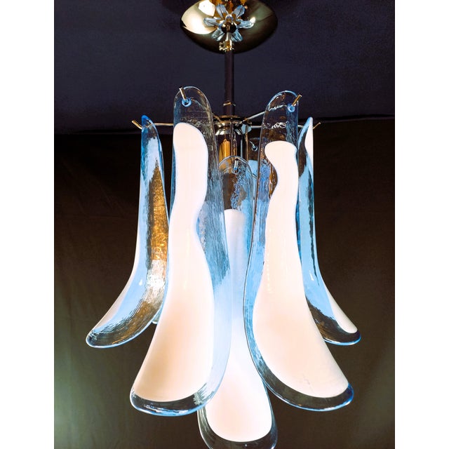 Vintage murano chandelier, mazzega style, 1980s. Suitable for small rooms, it's beautiful when paired with our other...