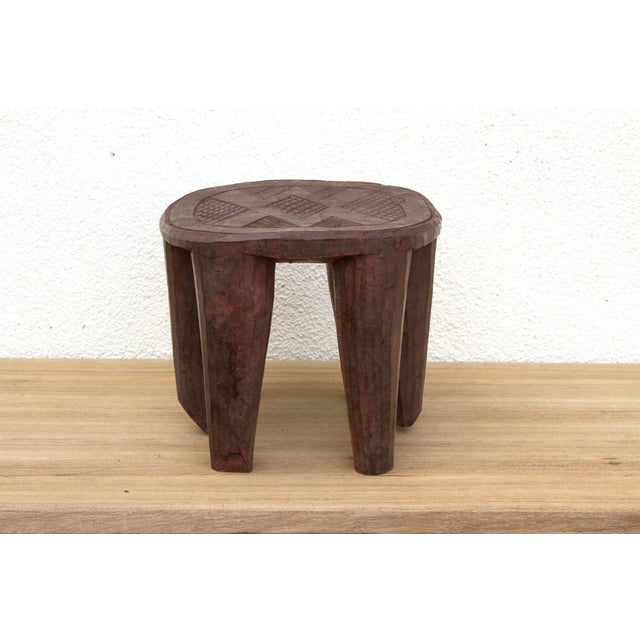 1950s Small Carved Bida African Stool For Sale - Image 5 of 9