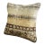 Vintage Turkish Isparta Rug Pillow Cover 16x16 – Geometric Wool Cushion Earthy Tones For Sale