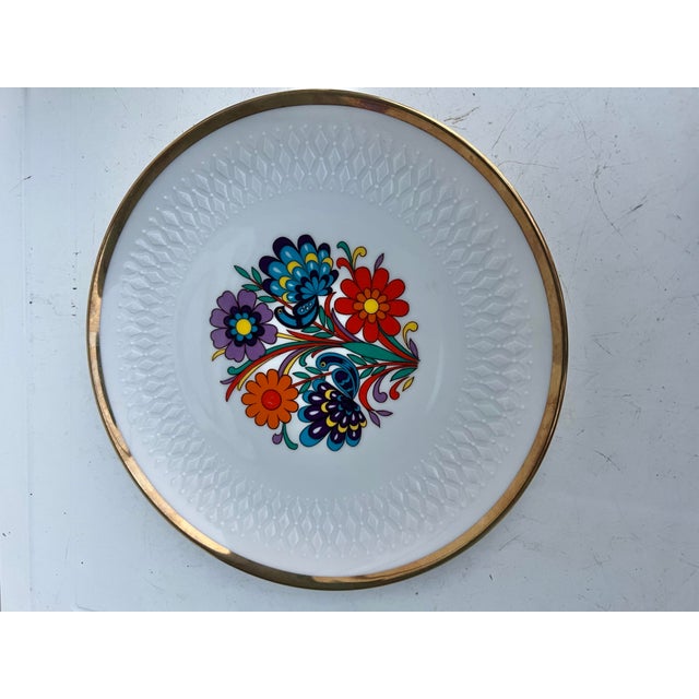 White Mid 20th Century Winterling-Bavaria- Porcelain Dessert Plate Set 3 For Sale - Image 8 of 11