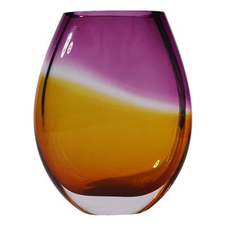 Mark Vase in Mouthblown Glass by Pia Wüstenberg For Sale