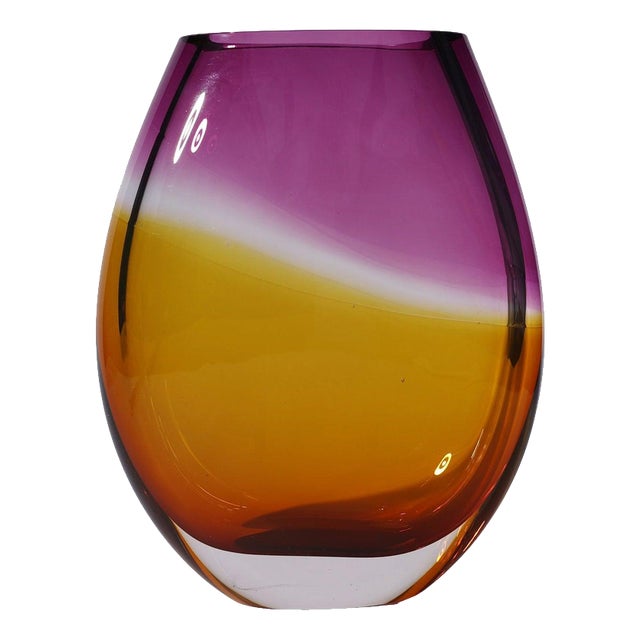 Mark Vase in Mouthblown Glass by Pia Wüstenberg For Sale