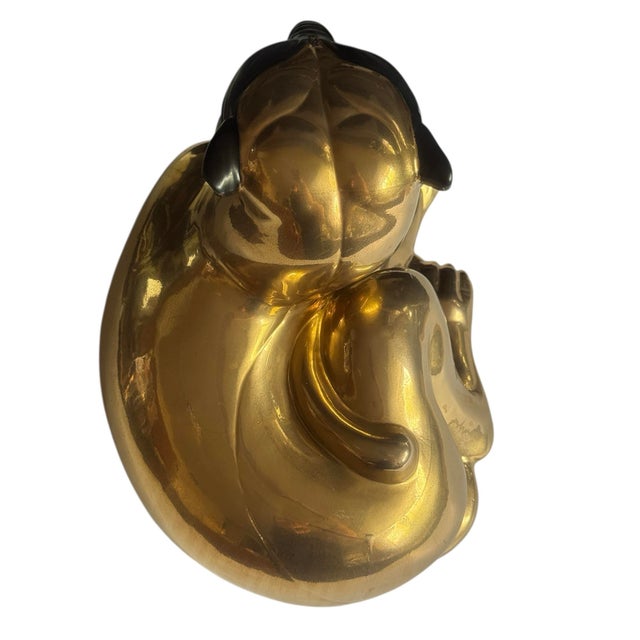 1970’s Gold Ceramic Lounging Leopard For Sale In Phoenix - Image 6 of 9