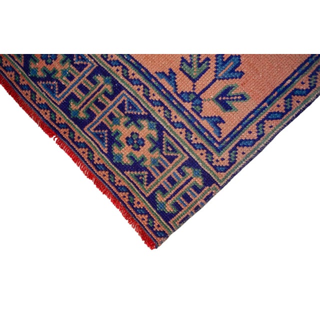 Distressed Oushak Runner Rug Whiskey Color Hallway - 2'11″ X 11'4″ For Sale - Image 11 of 11