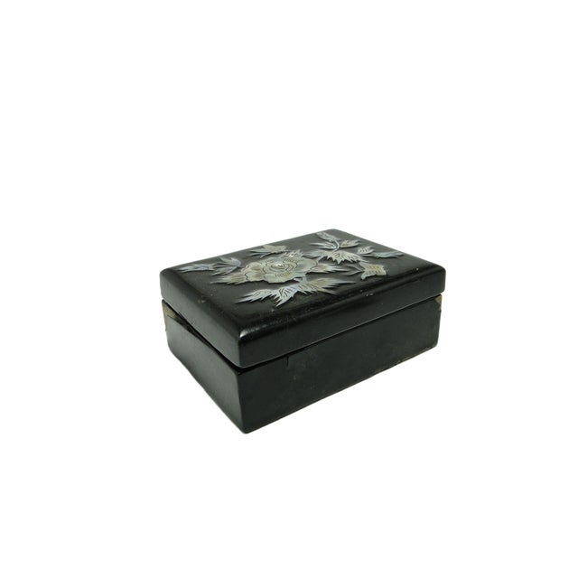 Black Japanese Lacquerware Box, 1920s For Sale - Image 8 of 8