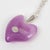 Christian Lacroix Silvered Metal Necklace with Lavender Resin Heart Pendant For Sale - Image 9 of 11