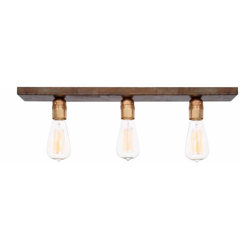 Raw Brass and Oxidized Iron 3406-6 Raad Ceiling Lamp from Konsthantverk For Sale - Image 6 of 7