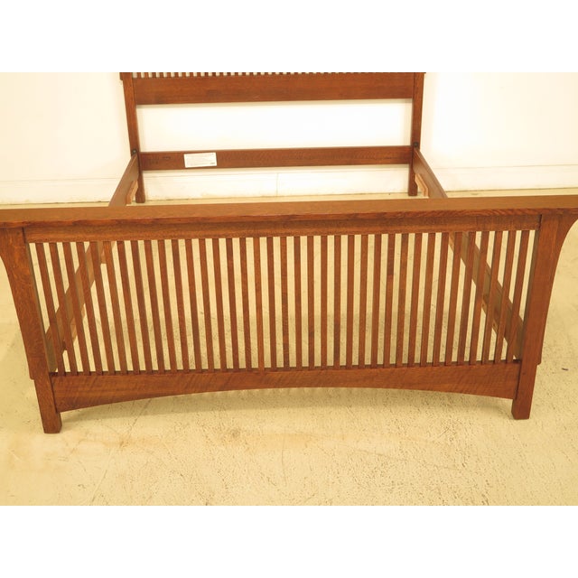 Stickley Queen Size Mission Oak Spindle Bed Chairish