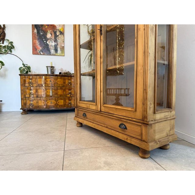 Antique Farmhouse Display Cabinet For Sale - Image 9 of 11