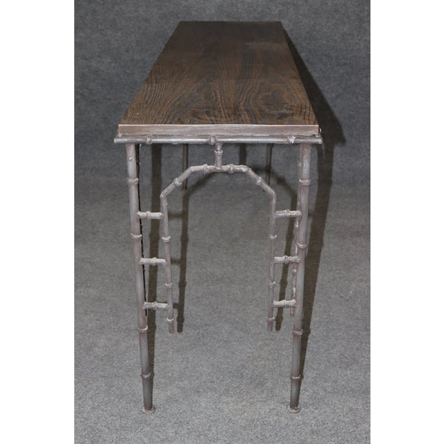 Bagues Style Metal & Laminate or Formica Top Console Table For Sale - Image 11 of 12
