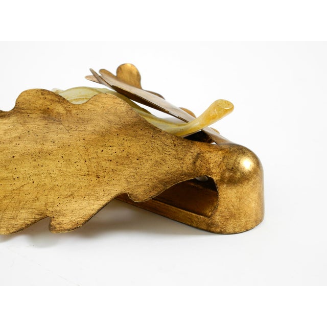 Vintage Gold-Plated Glass and Metal Wall Lamp by Banci Firenze, Italy, 2000s For Sale - Image 11 of 18