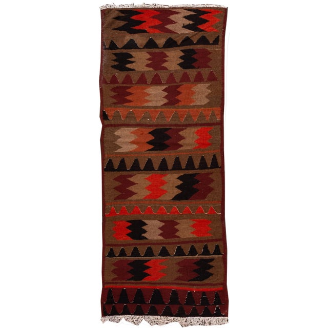 Mid-20th Century Vintage Kilim Runner Rug 3' 6" X 9' 1''. For Sale - Image 13 of 13