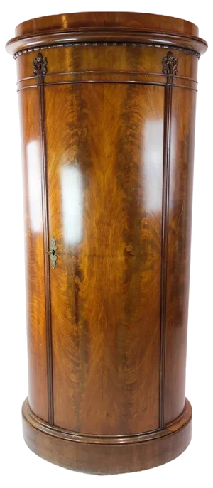 Pedestal Cabinet in Carved Mahogany, 1840s