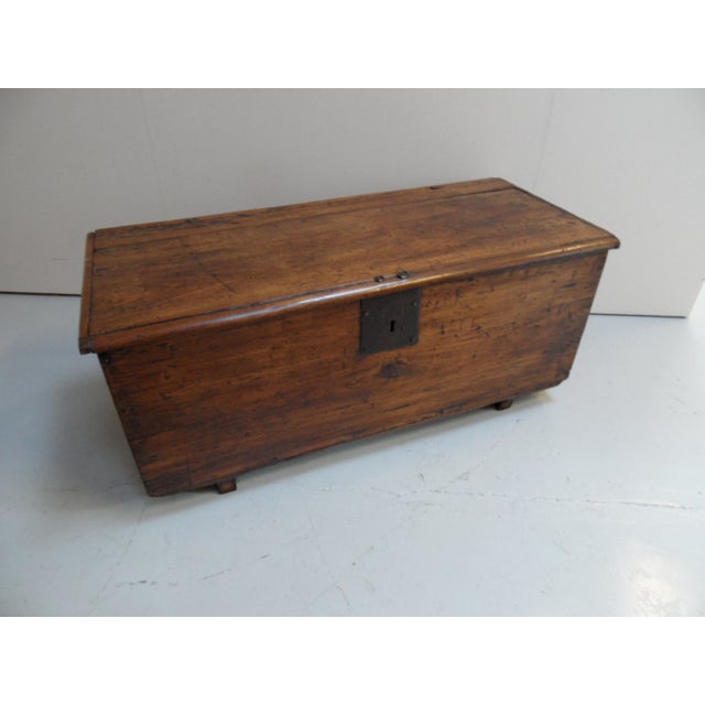 Antique Dutch Wood Chest For Sale - Image 11 of 12