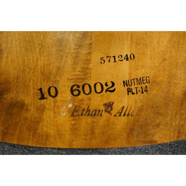 Ethan Allen Heirloom Nutmeg Maple Colonial Early American Spindle Back Dining Side Chair 10-6002 For Sale - Image 10 of 10