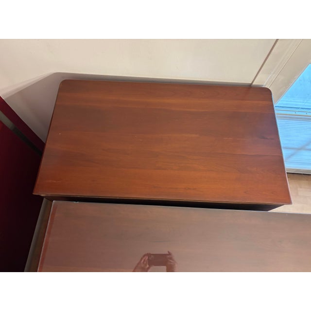 Vintage Cherry Wood 6 Drawer Chest For Sale - Image 9 of 11