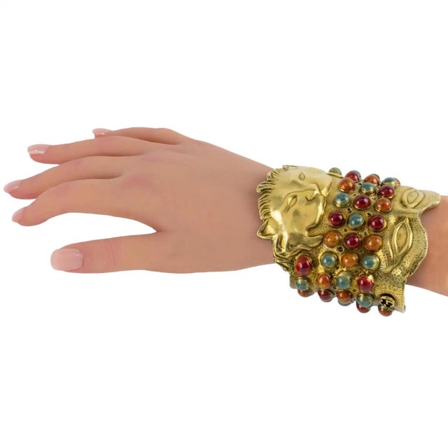 Alessandro Michele created this stunning Gucci bracelet for the Gucci Cruise Collection 2020 runway show. This rare...
