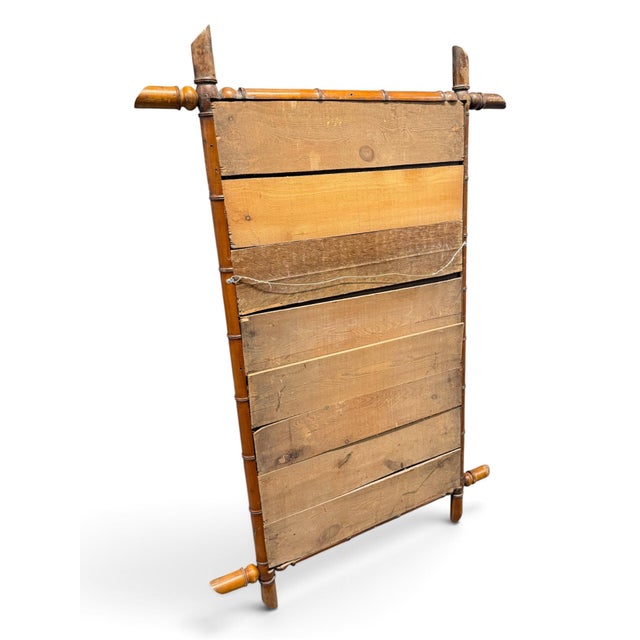 Glass 1900 Antique French Faux-Bamboo Mirror Acquired in L’Isle-Sur-La-Sorgue For Sale - Image 7 of 7