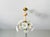 1980s Mid 20th Century Italian Handmade Porcelain & White Murano Glass Daisy Chandelier For Sale - Image 5 of 18