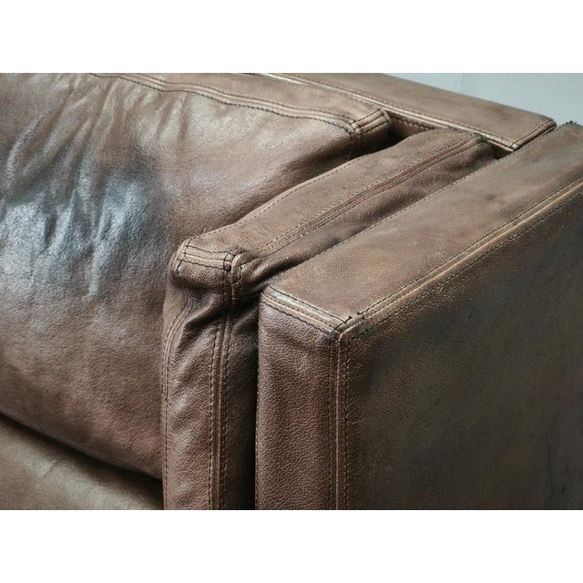 JK 922 Wagon Leather Sofa by Jørgen Kastholm, Denmark, 1960s For Sale - Image 11 of 18