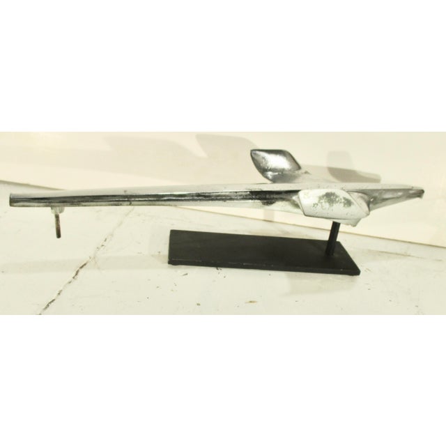 1950s Vintage 50s Auto Hood Ornament Mounted For Sale - Image 5 of 8