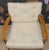 Mid-Century Modern Easy Armchair in Off-White Upholstery and Light Wood, 1960s For Sale - Image 6 of 13