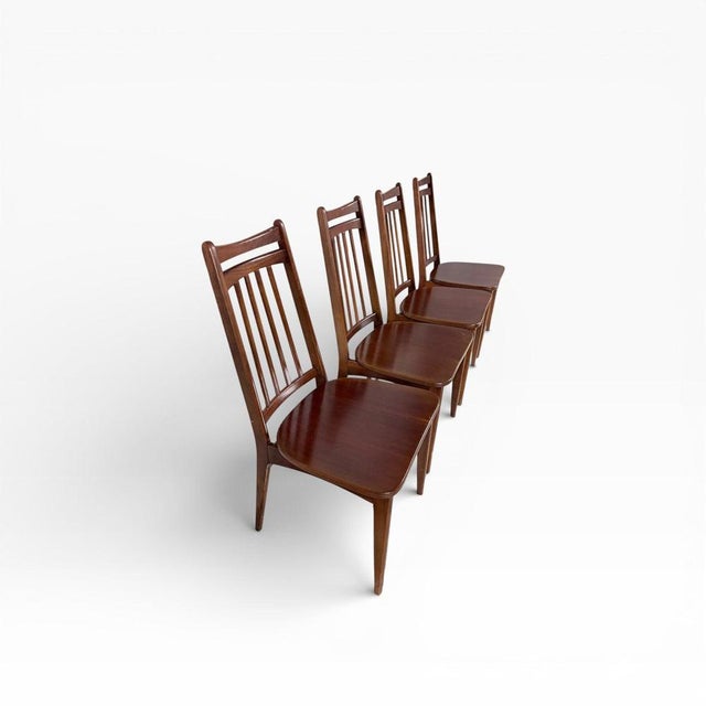 Wood Mid-Century Dining Chairs from Elliotts of Newbury, Set of 4 For Sale - Image 7 of 8