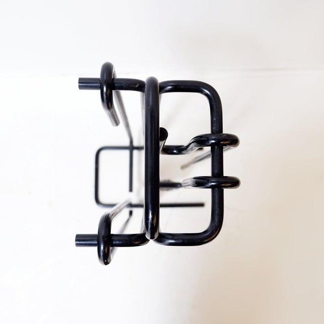 Contemporary Vintage Black Metal Fire Set by Ann Maes, 1970s, Set of 5 For Sale - Image 3 of 15