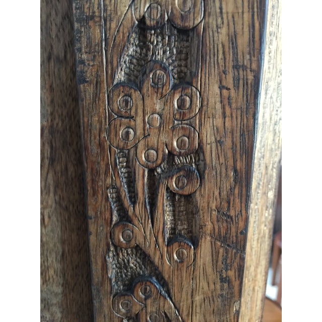 Moroccan Vintage Moroccan Style Teak Four Panel Folding Screen For Sale - Image 3 of 6