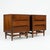 This 1960s vintage Mid Century Modern pair of Ramseur nightstands features a clean, architectural design with a strong...
