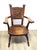 Brown Antique Jacobean Revival Carved Oak Heraldic Armchair, Circa 1900 For Sale - Image 8 of 11