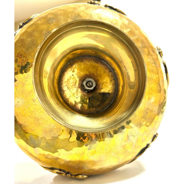 Vintage Art Nouveau Brass 3-Tiered Serving Piece For Sale - Image 11 of 11