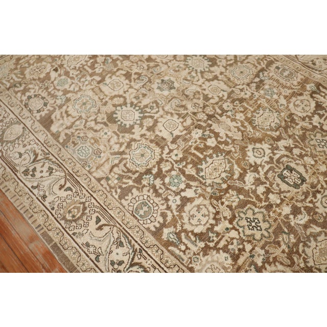 Early 20th Century Early 20th Century Zabihi Collection Brown Persian Malayer Rug - 6'10" x 10' For Sale - Image 5 of 9