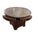 Antique Mahogany Leather Top Rent Drum Table. The to fitted with six wedge shaped drawers. The base has a storage...