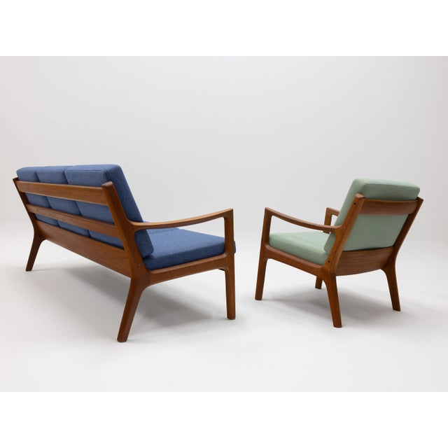 Ole Wanscher Vintage Senator Sofa and Chair by Ole Wanscher for Cado, 1960s, Set of 2 For Sale - Image 4 of 8