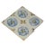 DETAILS An antique, square Azulejo tile with a yellow and blue floral pattern. Azulejos are hand colored, tin-glazed...