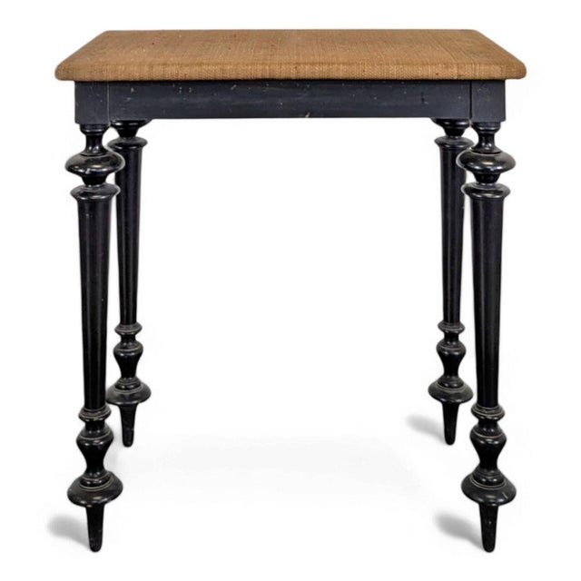Blackened Wood Side Table For Sale - Image 5 of 5