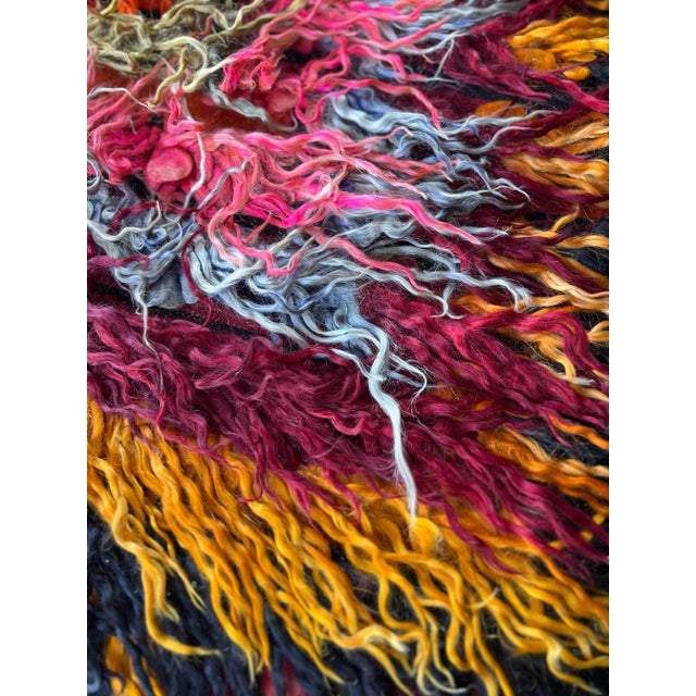 Textile Vintage Anatolian Colorful Tulu Rug For Sale - Image 7 of 8