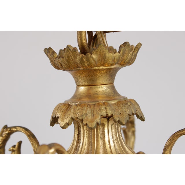 Vintage Sevres Style French Porcelain 8 Light Chandelier For Sale - Image 10 of 18