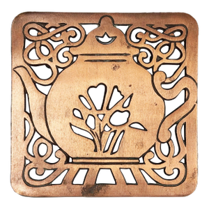 Vintage Copper Tea Kettle Motif Trivet