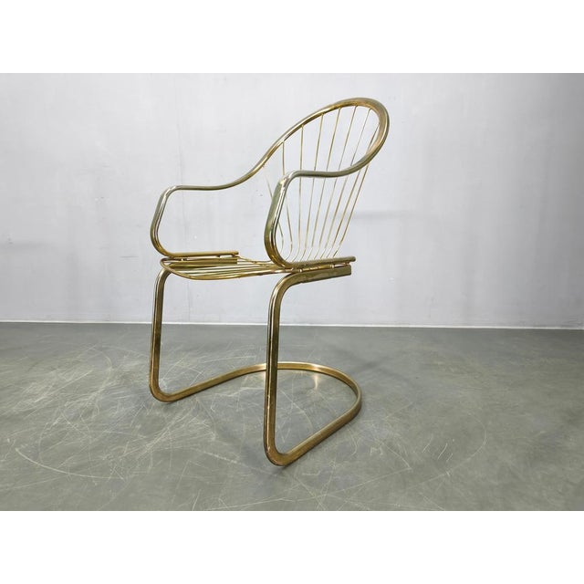Brass Dining Chairs by Gastone Rinaldi for Rima, Italy, 1970s, Set of 5 For Sale - Image 10 of 18