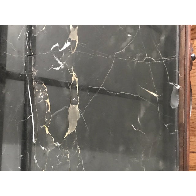 Antique 1920s Berkey and Gay Style Marble Topped Sideboard Console For Sale - Image 11 of 13