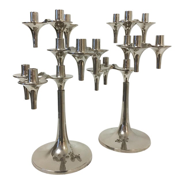Fritz Nagel 'Orion' Modular Candle Holders A Pair Chairish