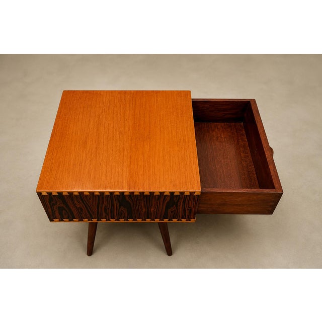 Brazilian Modern Accent Table in Rosewood & Pau Marfim by Cimo, Brazil, 1950s For Sale - Image 14 of 18