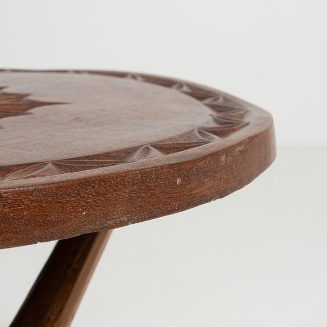 20th Century African Carved Wood Coffee Table with Base For Sale - Image 13 of 13