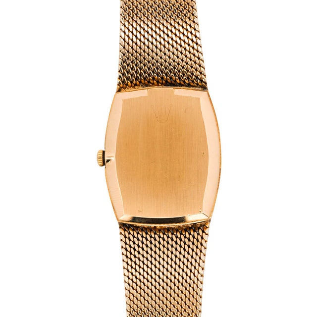 Vintage Rolex Cellini 3807 Champagne Dial 18k Gold Manual Watch For Sale - Image 10 of 13