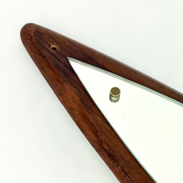 Italian Sculptural Wooden Wall Mirror, 1960s For Sale - Image 10 of 13