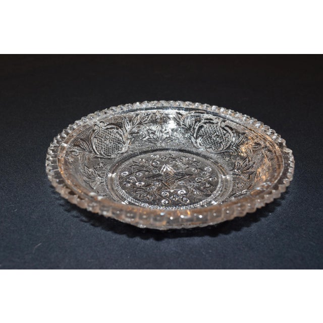 19th Century 19th C Boston & Sandwich Early American Pressed Glass Dish For Sale - Image 5 of 8