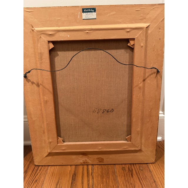 Original G. Becciani 1968 Floral Oil Painting in Hand Carved Gilded Frame For Sale - Image 12 of 12