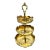 Vintage Art Nouveau Brass 3-Tiered Serving Piece For Sale